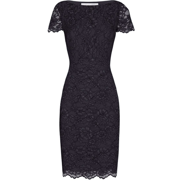 Vintage black lace dress size small - Picture 4 of 12